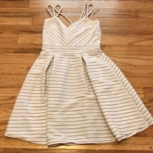Charlotte Russe, S, black and white stripped dress